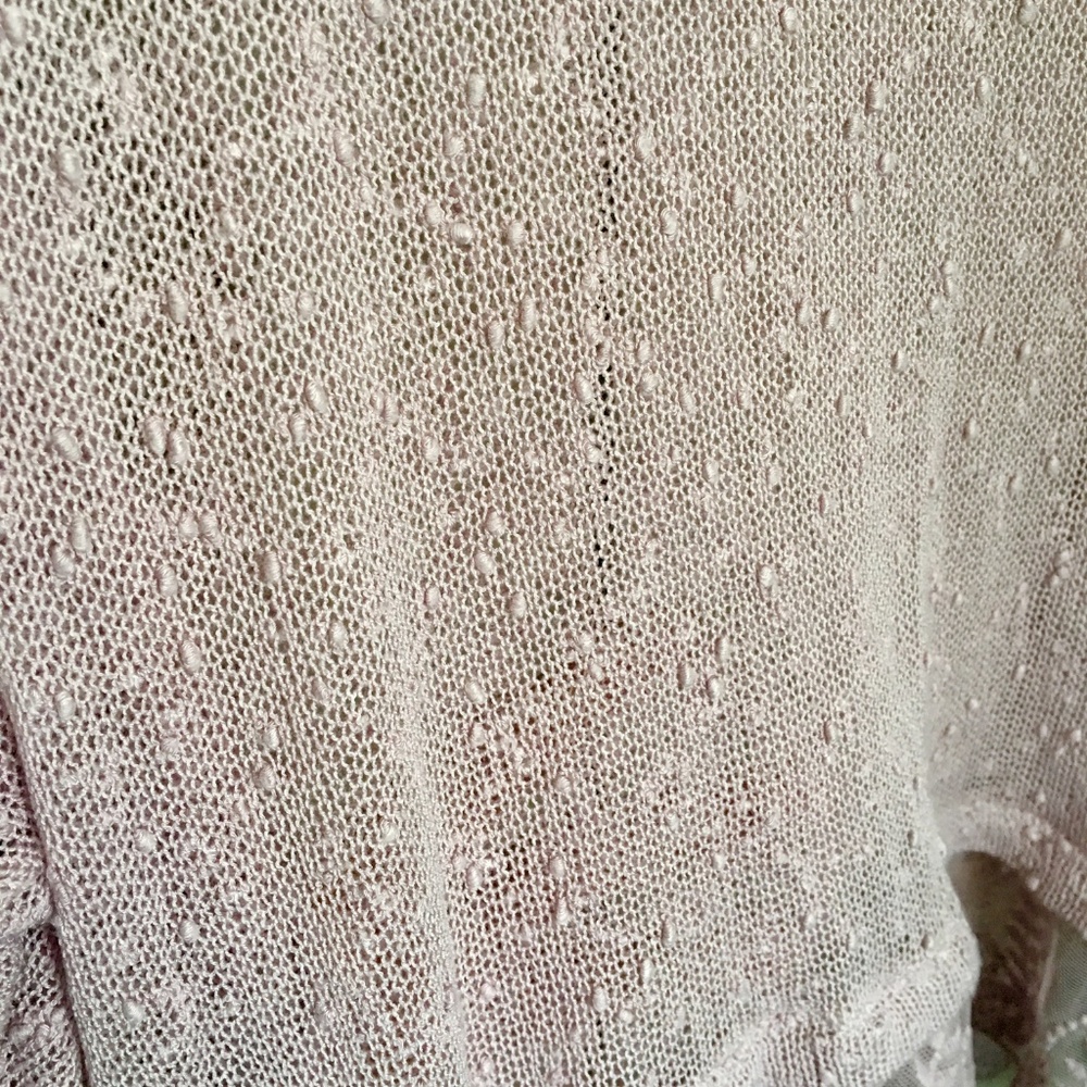 Oversized/Draping Loose Knit Sheer Lilac Sweater - Picture 8 of 8